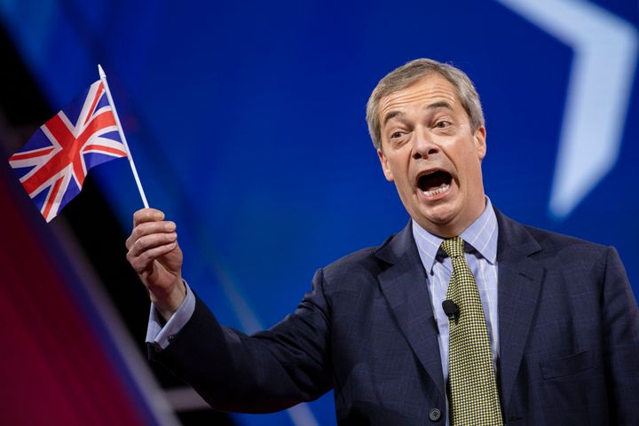 Nigel Farage pictured in 2020