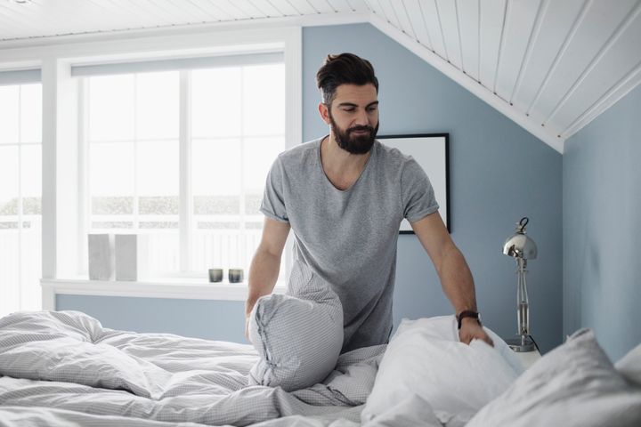 Making your bed each morning can create a sense of accomplishment that will spill over into the rest of your day.