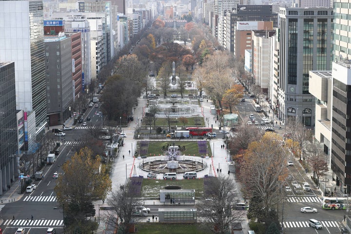 東京五輪でマラソンの発着地となる大通公園＝2019年11月19日、札幌市中央区