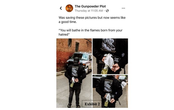 These professionally shot images, which Coffman posted to Facebook, were initially held up as evidence to support the search warrant affidavit.