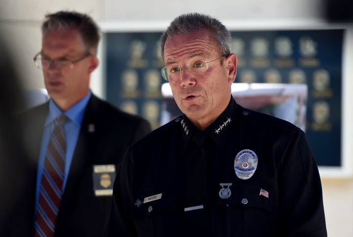LAPD Chief Michel Moore said Los Angeles bomb technicians overloaded a containment chamber with <a href="https://apnews.com/a