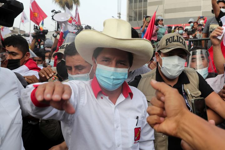 O σοσιαλιστής Πέδρο Καστίγιο επικράτησε στις προεδρικές εκλογές του Περού, (15 Μαϊου 2021. REUTERS/Sebastian Castaneda
