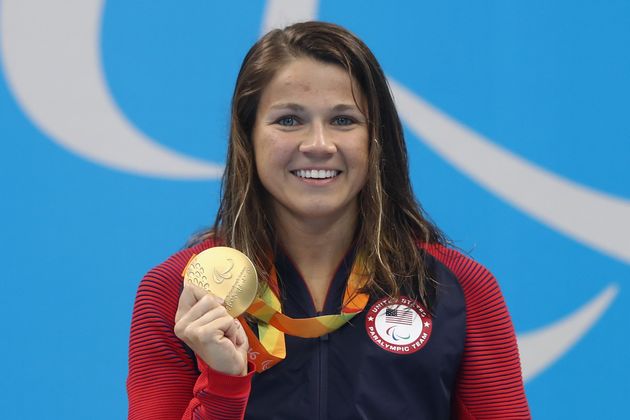 Meyers wins the gold for the Womens’ 400m Freestyle S13 Final at the Rio 2016 Paralympic Games.