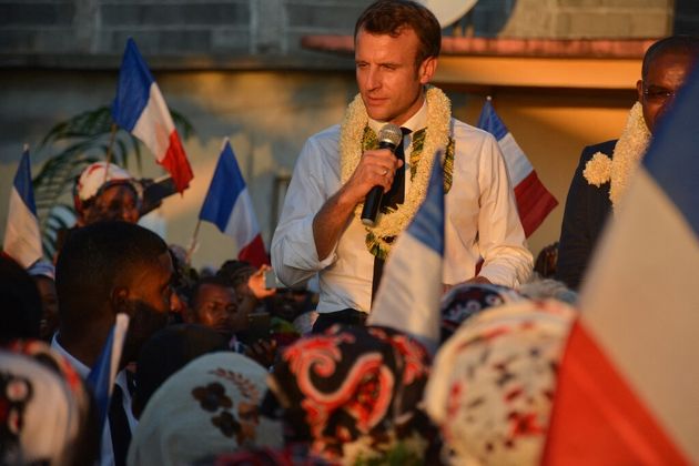 Macron en Polynésie, les symboles d'une visite aux airs de campagne (photo d'illustration prise le à Mayotte le 22 octobre 2019)