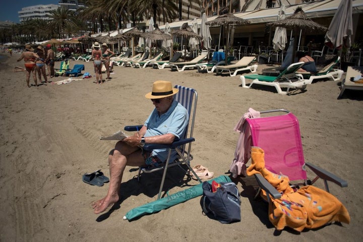 Un turista español en Marbella.