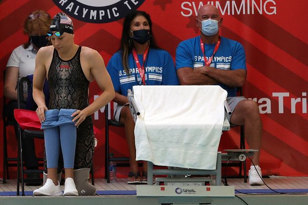 Jessica Long of the United States competes in the Women's 100m Breaststroke during day 1 of the 2021 U.S. Paralympic Swimming Trials at the Jean K. Freeman Aquatic Center on June 17, 2021 in Minneapolis, Minnesota.