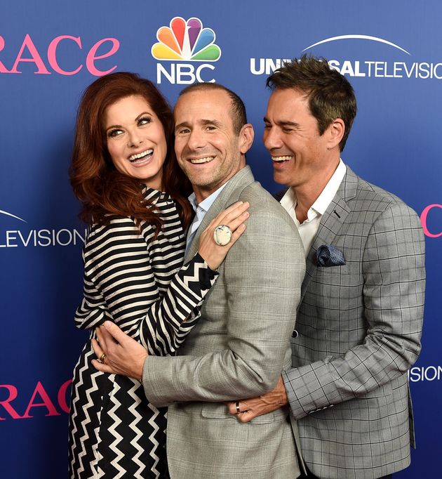 Will & Grace creator Max Mutchnik with Debra Messing and Eric McCormack