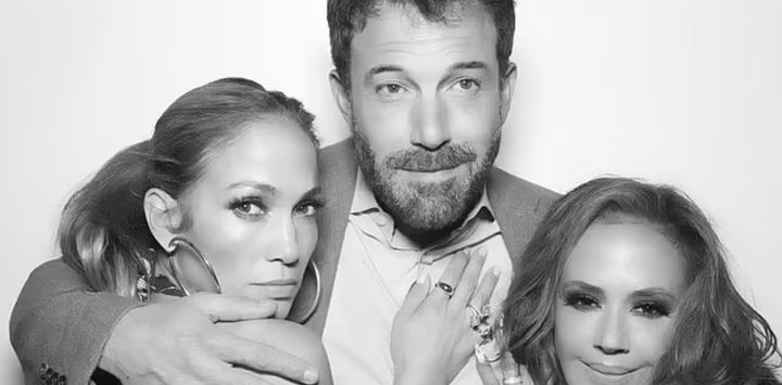 (L-R) Jennifer Lopez, Ben Affleck and Leah Remini
