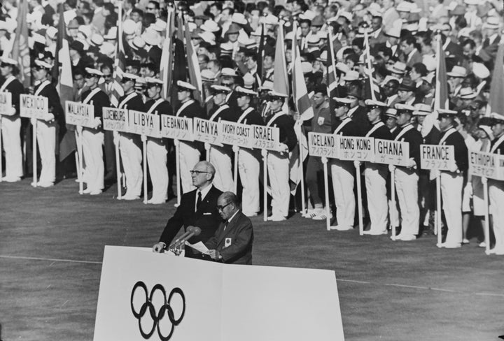 1964年の東京五輪開会式の様子