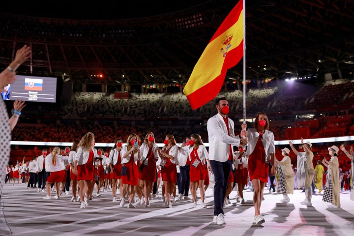 España en la inauguración de los juegos.