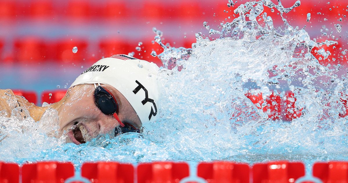 Katie Ledecky Hits The Pool For First Olympic Race And It's Business As Usual