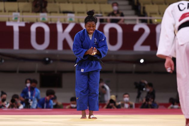 Sarah-Léonie Cysique, ici après sa demi-finale, a remporté la quatrième médaille française aux Jeux olympiques de Tokyo.