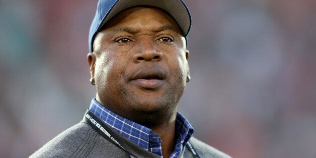 PASADENA, CA - JANUARY 06: Former Auburn Tigers player Bo Jackson on the field before the 2014 Vizio BCS National Championship Game at the Rose Bowl on January 6, 2014 in Pasadena, California. (Photo by Jeff Gross/Getty Images)