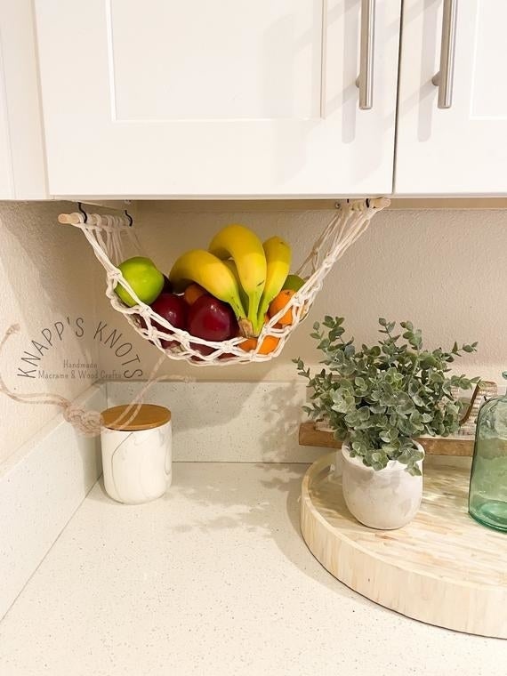 An adorable and practical fruit hammock