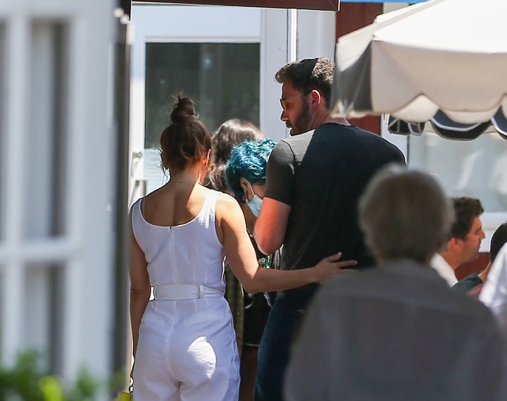 Jennifer Lopez and Ben Affleck are seen on July 09, 2021 in Los Angeles