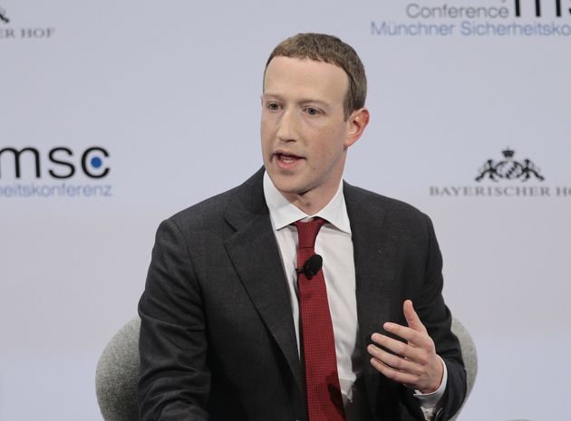 Le PDG de Facebook, Mark Zuckerberg, lors d'un discours à la 56ème conférence sur la sécurité à Munich, le 15 février 2020.