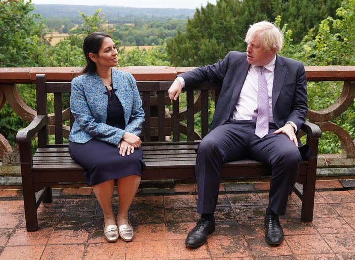 Prime Minister Boris Johnson and Home Secretary Priti Patel 