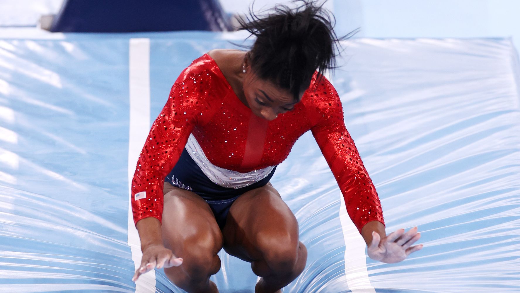 Simone Biles Falters On Vault, Pulls Out Of Gymnastics Team Final With Apparent Injury