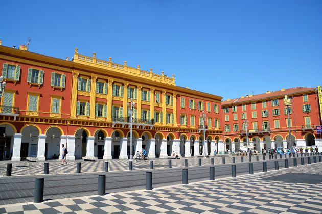 La Place Masséna dans la ville de Nice,