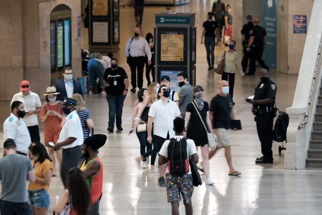 Dans la gare de Grand Central Terminal, à New York, le 27 juillet 2021.