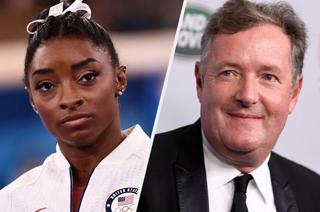 Simone Biles and Piers Morgan