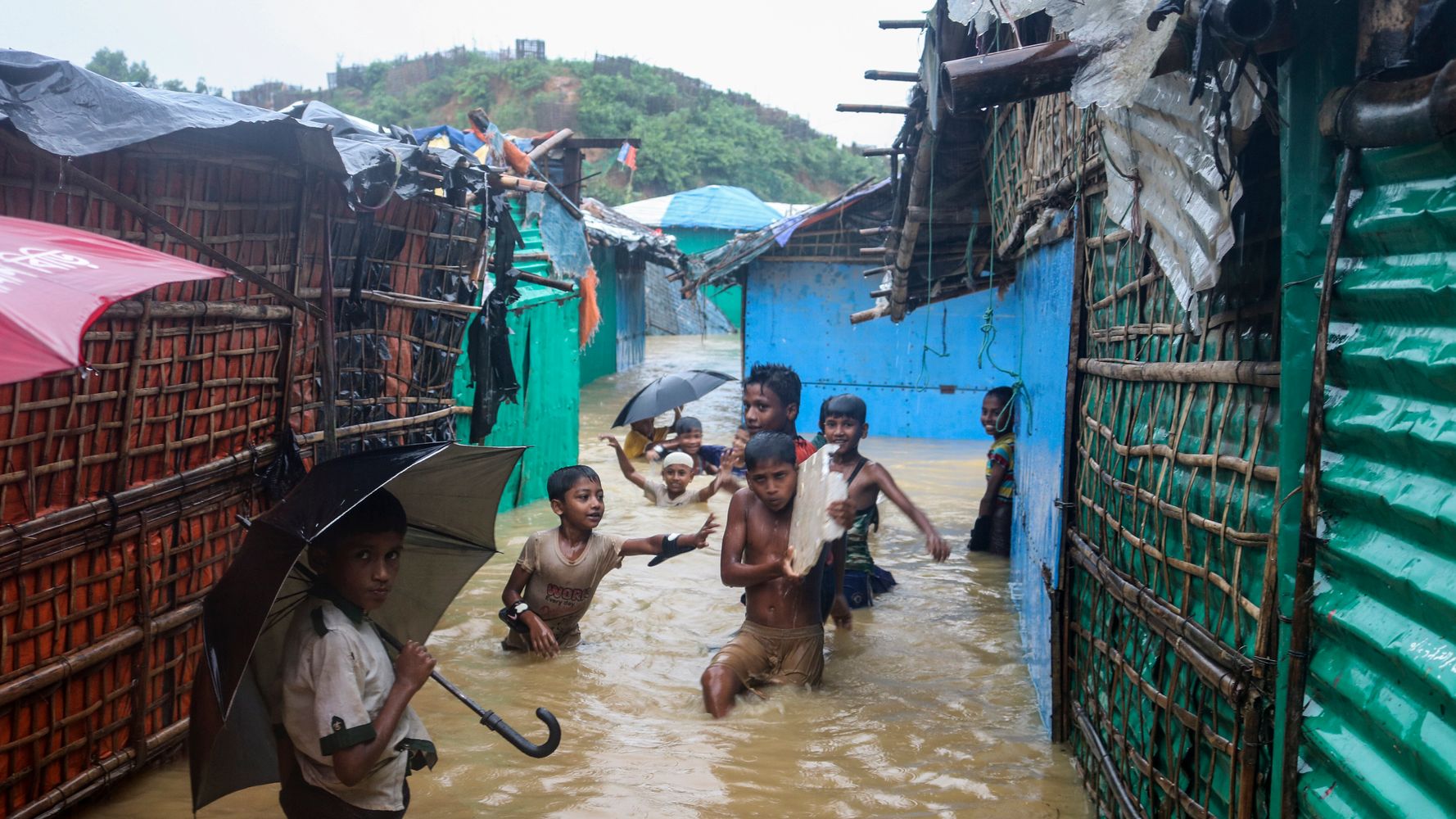 Floods Hit Rohingya Refugee Camps In Southern Bangladesh, Forcing Thousands To Flee