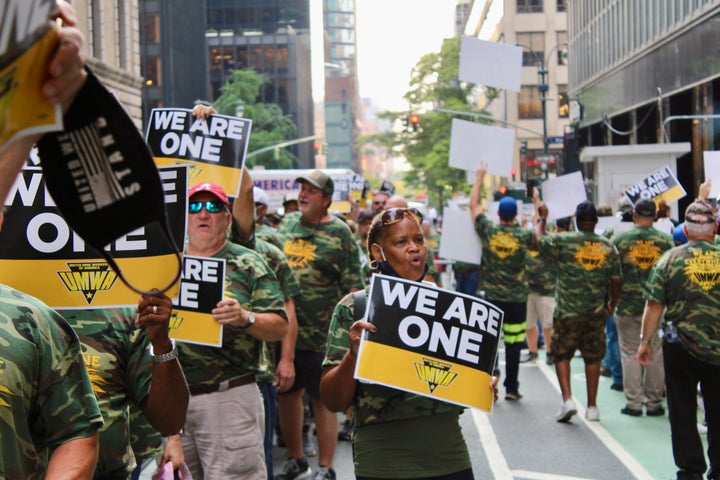 Miners and their supporters marched in Manhattan this week.