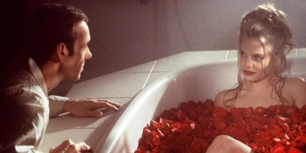 374651 01: Lester Burnham (Kevin Spacey) Is Intrigued By Angela (Mena Suvari), Sparking Some Major Changes In His Life In Dreamworks Pictures' 'American Beauty.' (Photo By Getty Images)