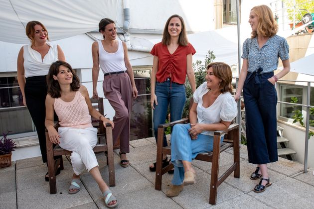 Ángela Rodríguez Pam, Isa Serra, Irene Montero, Ione Belarra, Pilar Garrido y Lilith