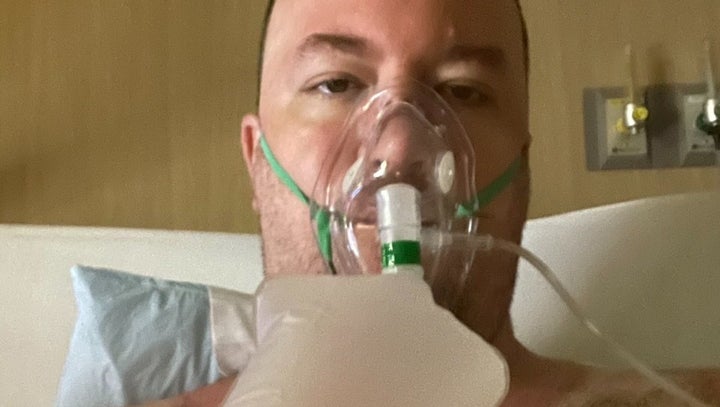 The father of five had trouble breathing and was placed on a ventilator before finally being anesthetized, his fiancé said.