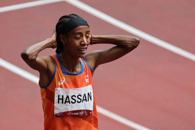 Sifan Hassan, ici après sa victoire dans sa série du 1500 m aux JO à Tokyo, le 2 août 2021.