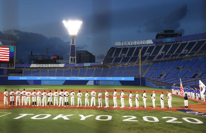 横浜スタジアムで行われた、予選リーグのアメリカ対韓国戦（2020年7月31日）