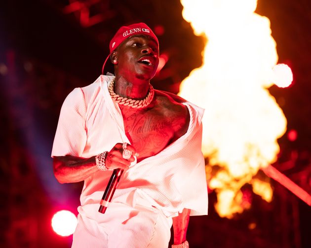 DaBaby sur la scène du festival Rolling Loud à Miami le 25 juillet 2021.