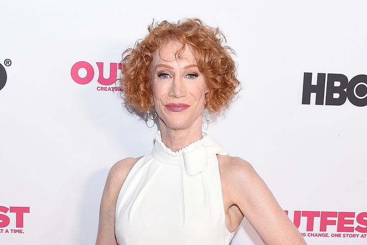 Kathy Griffin arrives at a screening of her documentary "Kathy Griffin: A Hell Of A Story" in 2019. 