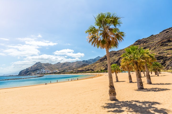 Imagen de la playa De Las Teresitas en Tenerife.
