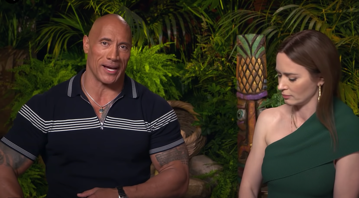 Dwayne Johnson and Emily Blunt