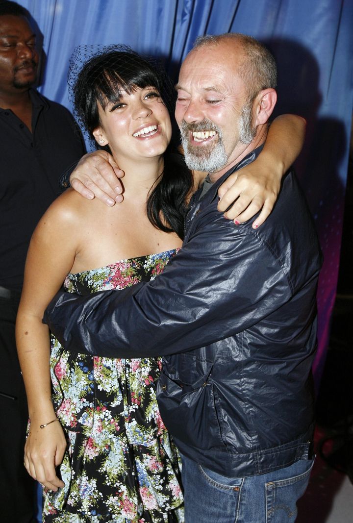 Lily Allen with her father Keith Allen 