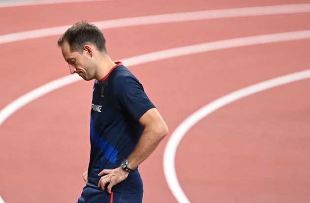 Renaud Lavillenie aux Jeux olympiques de Tokyo, au Japon, le 3 août 2021