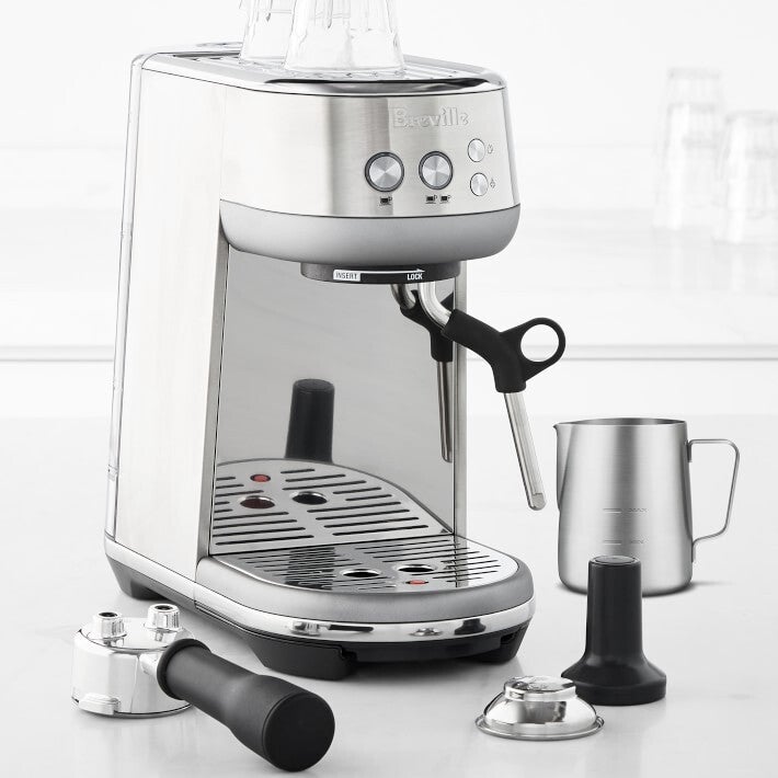<strong><a href="https://go.skimresources.com?id=38395X987171&xs=1&xcust=coffeemaker-KristenAiken-080321-&url=https%3A%2F%2Fwww.williams-sonoma.com%2Fproducts%2Fbreville-the-bambino-espresso-machine%2F%3FcatalogId%3D79%26sku%3D5821136%26cm_ven%3DPLA%26cm_cat%3DGoogle%26cm_pla%3DElectrics%2520%253E%2520Espresso%2520Makers%26region_id%3D669950%26cm_ite%3D5821136%26gclid%3DCjwKCAjwgISIBhBfEiwALE19Sdn5Sl6n9qf5cskDaoOhWFyfG-S-mcAdFAngC6Z6AeFM9LGSNjnHhRoCwf0QAvD_BwE" target="_blank" rel="noopener noreferrer">Get the Breville Bambino Espresso Machine for $299.95.</a></strong> 
