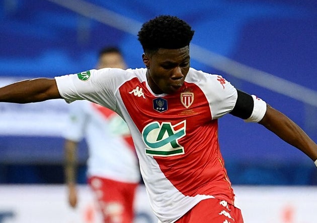 Aurelien Tchouameni sous les couleurs de Monaco le 19 mai 2021
