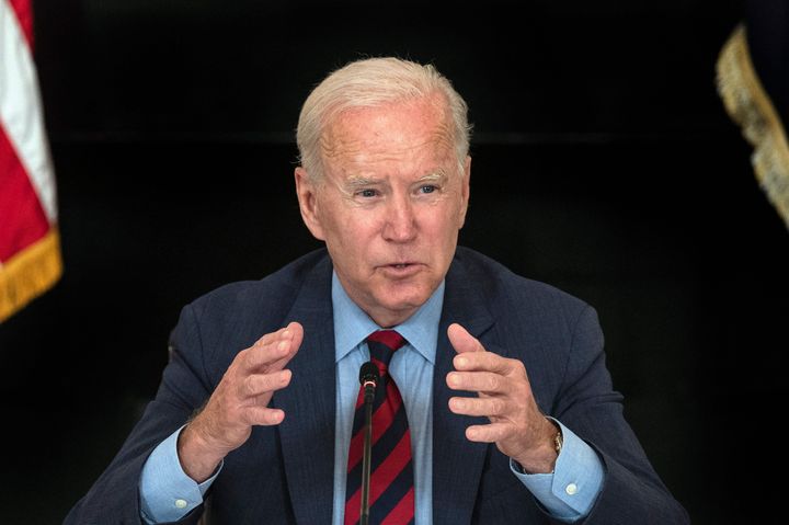 President Joe Biden acknowledged the CDC's coming announcement that it will issue a new eviction moratorium after a speech on vaccination rates on Tuesday.