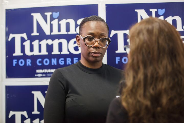 Nina Turner, a left-wing rockstar, reintroduced herself to voters as a loyal Democrat with local roots. But her recent history as an anti-establishment brawler caught up with her.