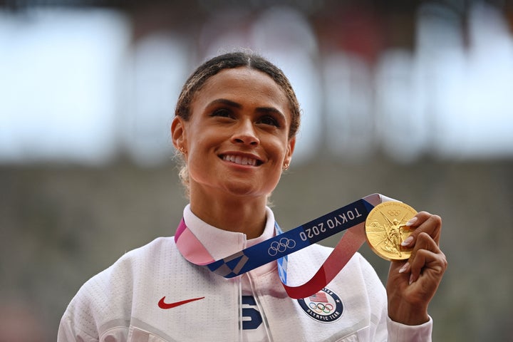 Gold medallist USA's Sydney Mclaughlin won the women's 400m hurdles event during the Tokyo 2020 Olympic Games on Wednesday.
