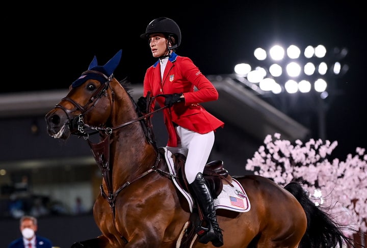 Jessica Springsteen, aboard Don Juan Van De Donkhoeve, did not advance past the jumping individual qualifier but has another event left. 