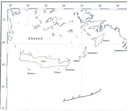 Ο χάρτης είναι από το κείμενο της Ελληνο-Αιγυπτιακής Συμφωνίας