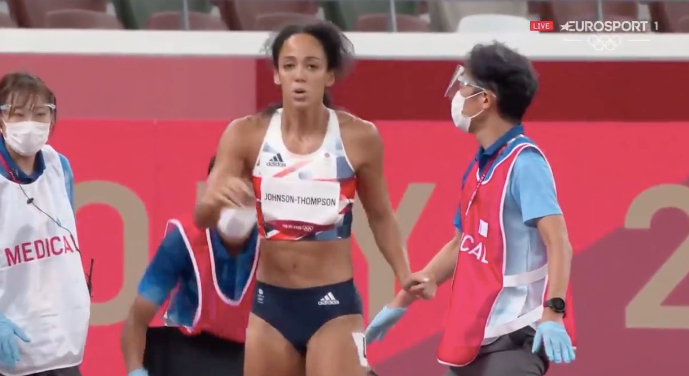 Aux JO de Tokyo, Katarina Johnson-Thompson se blesse mais termine la course