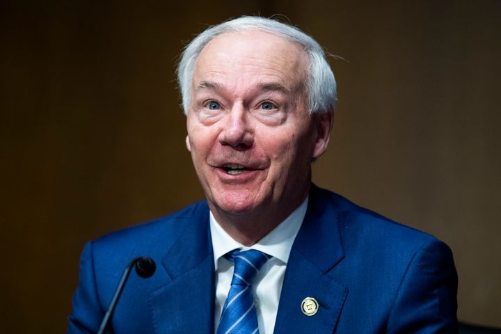 Arkansas Gov. Asa Hutchinson (R) testifies during a Senate Judiciary Committee hearing in June. He said this week that he regretted signing a law to ban mask mandates in his state. 