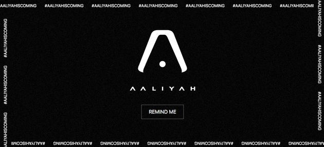 Capture d'écran du site AaliyahIsComing.com