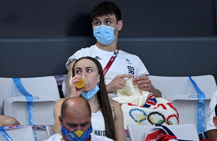 Tom Daley has spotted knitting in the Olympic crowd twice this week