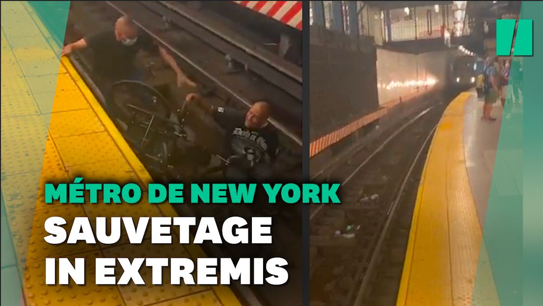 Dans le métro de New York, sauvetage in extremis d'un homme en fauteuil roulant